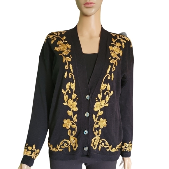Vintage Epogee Baroque Embellished Cardigan - Picture 1 of 8